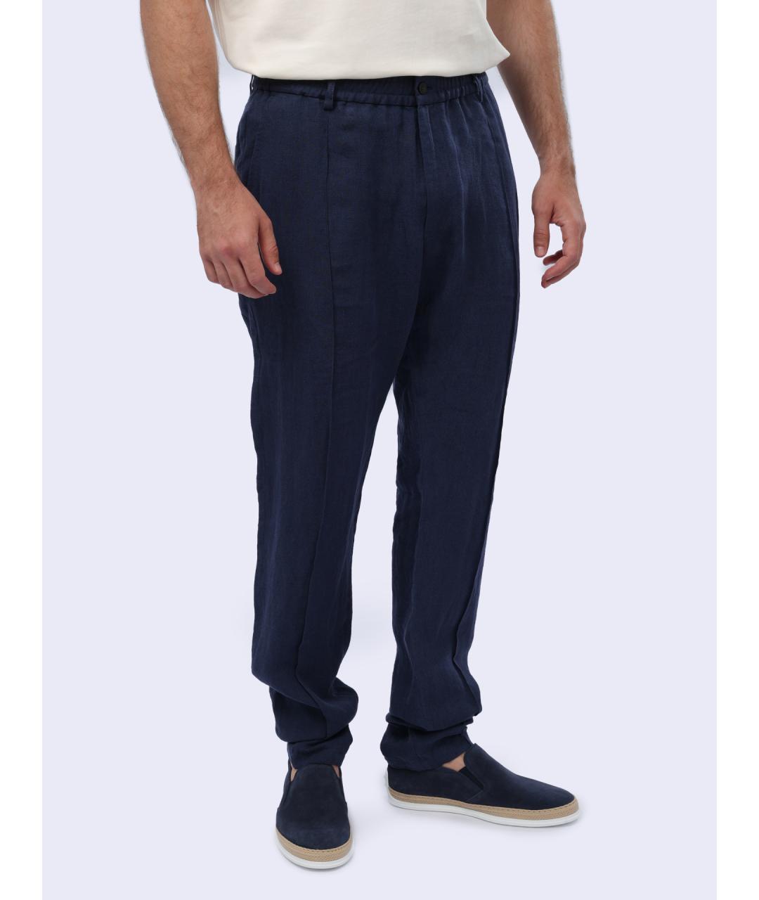 EMPORIO ARMANI Синие повседневные брюки, фото 5