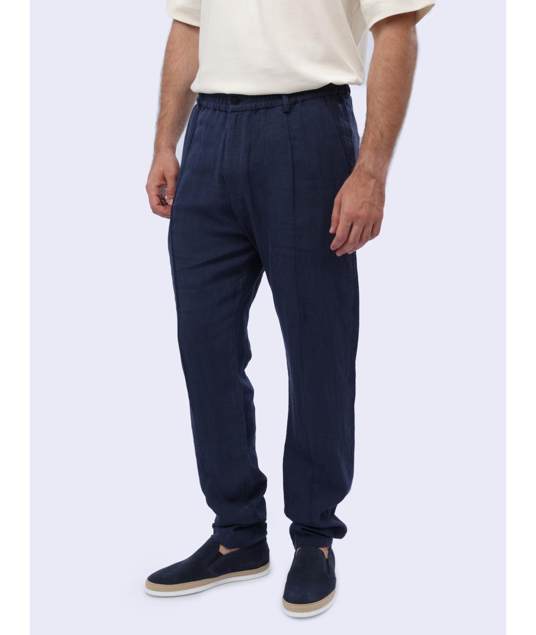 EMPORIO ARMANI Синие повседневные брюки, фото 3