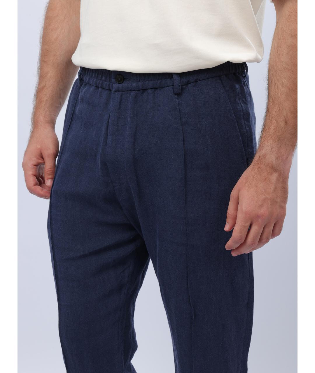 EMPORIO ARMANI Синие повседневные брюки, фото 4