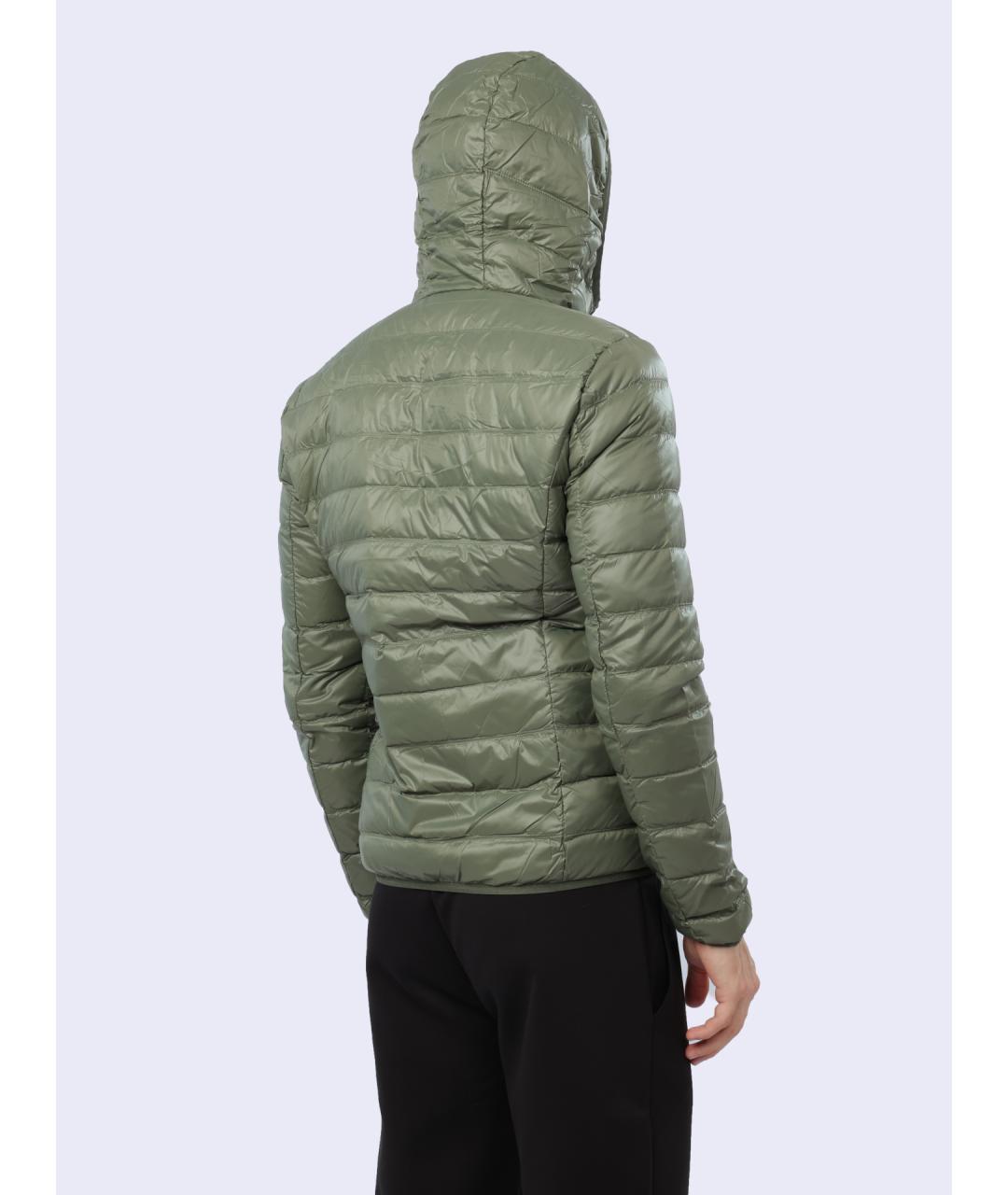 EA7 Зеленый полиэстеровый пуховик, фото 6
