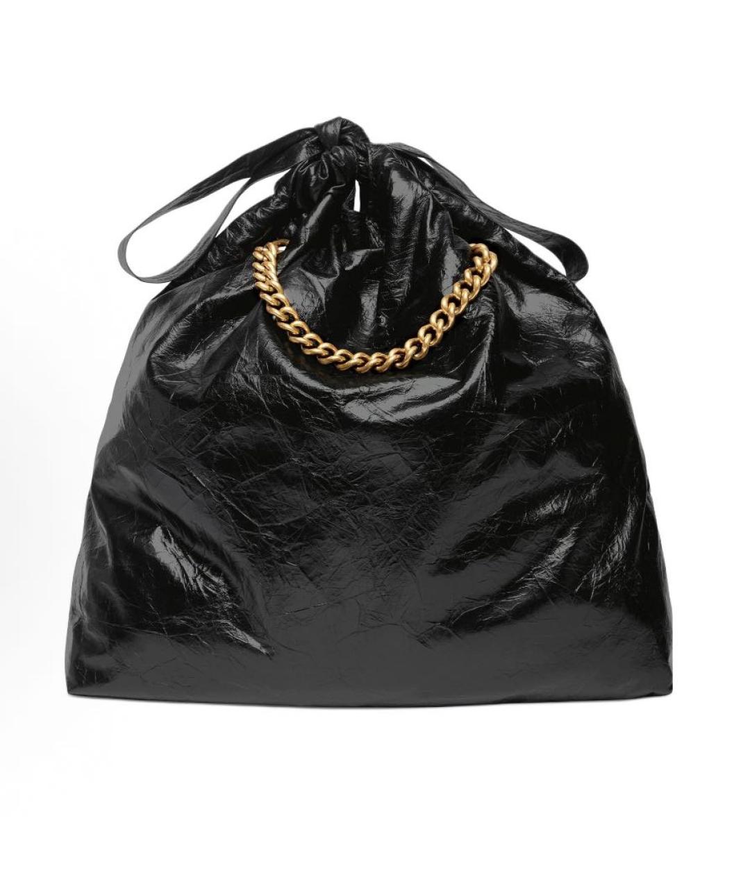 BALENCIAGA Черная кожаная сумка через плечо, фото 3