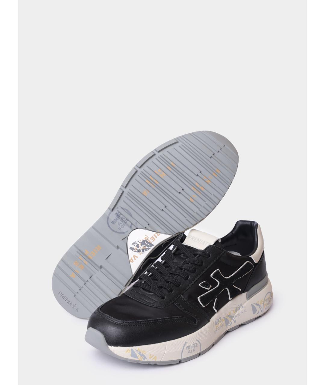 PREMIATA Черные низкие кроссовки / кеды, фото 4