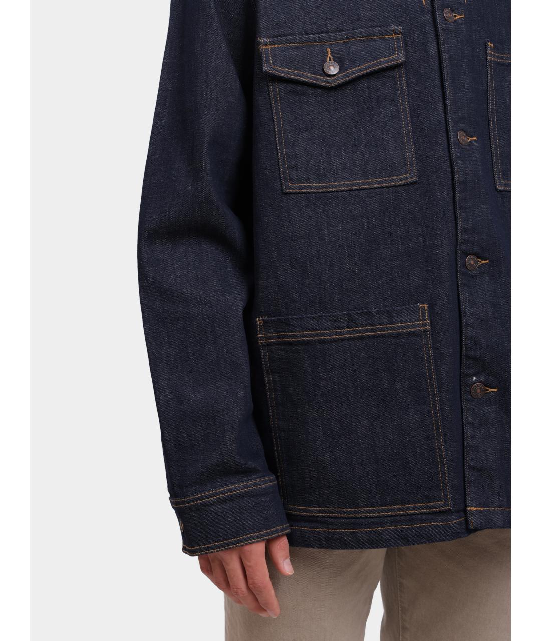 ARMANI EXCHANGE Синяя хлопковая куртка, фото 4