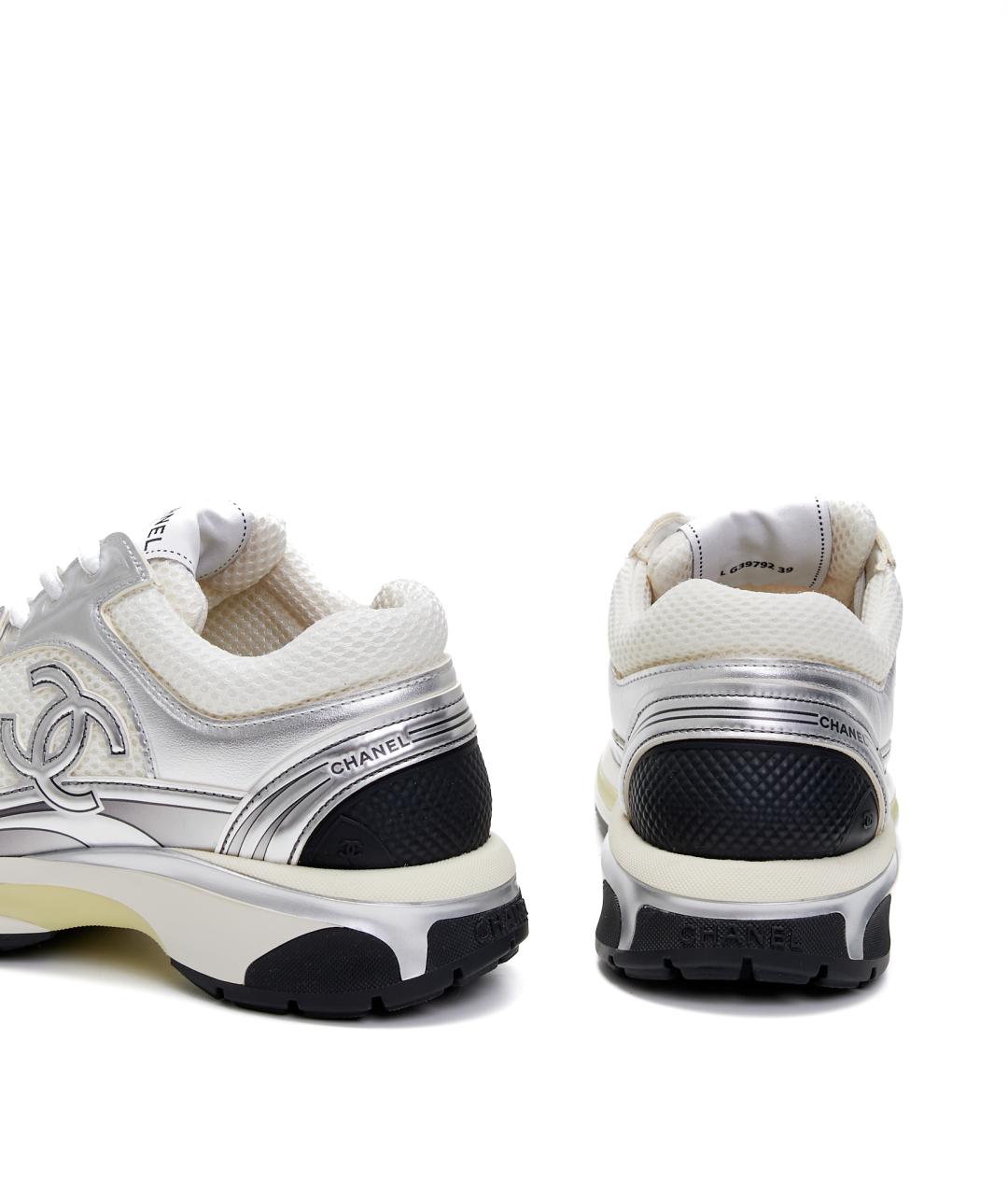 CHANEL Серые текстильные кроссовки, фото 3