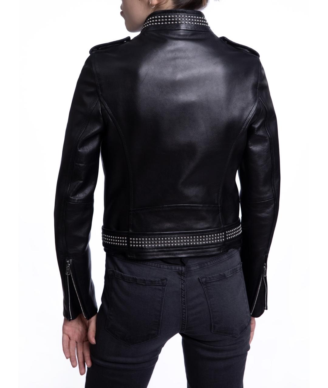 VALENTINO Черная кожаная куртка, фото 4