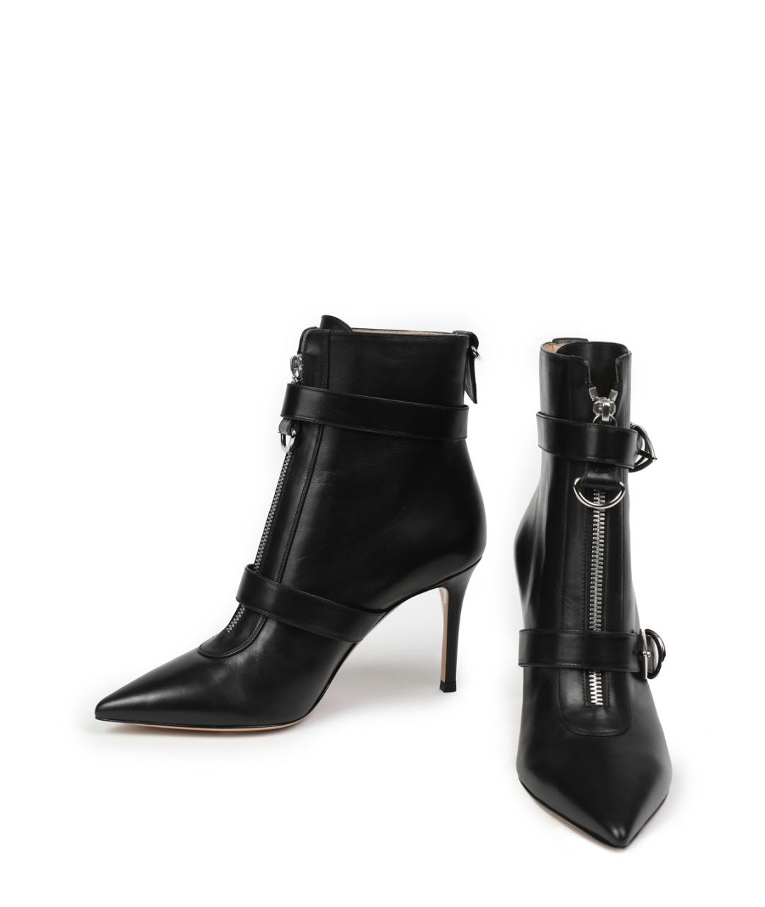 GIANVITO ROSSI Черные кожаные ботильоны, фото 2