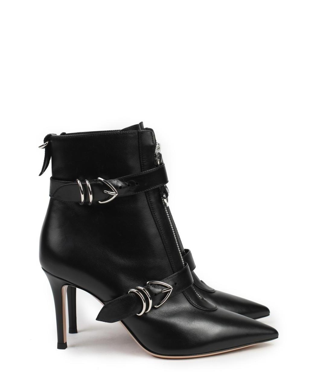 GIANVITO ROSSI Черные кожаные ботильоны, фото 1