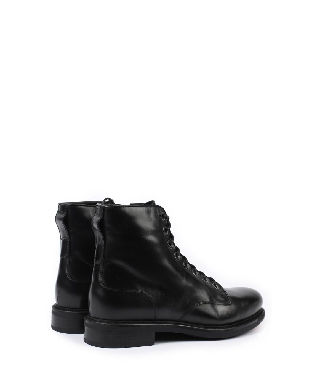 SANTONI Черные кожаные ботинки, фото 2