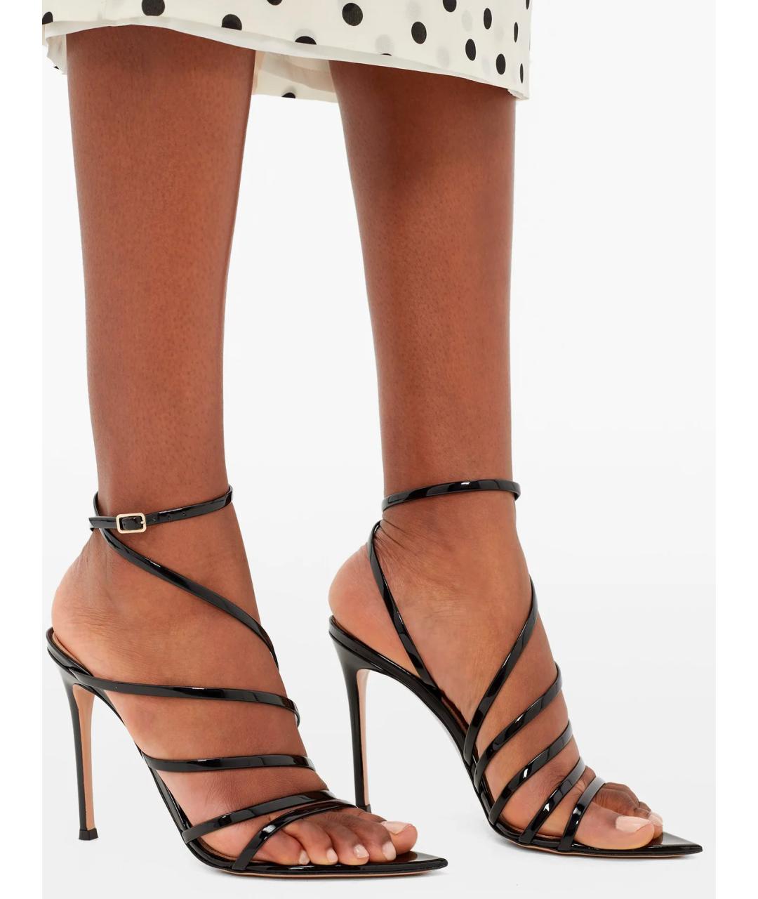 GIANVITO ROSSI Черные босоножки, фото 2