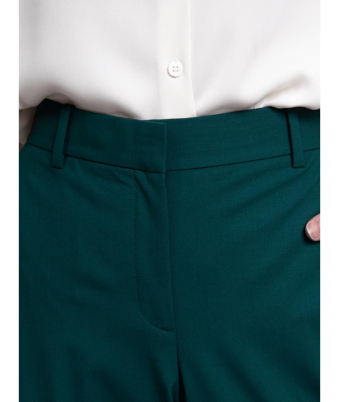 THEORY Зеленые прямые брюки, фото 3