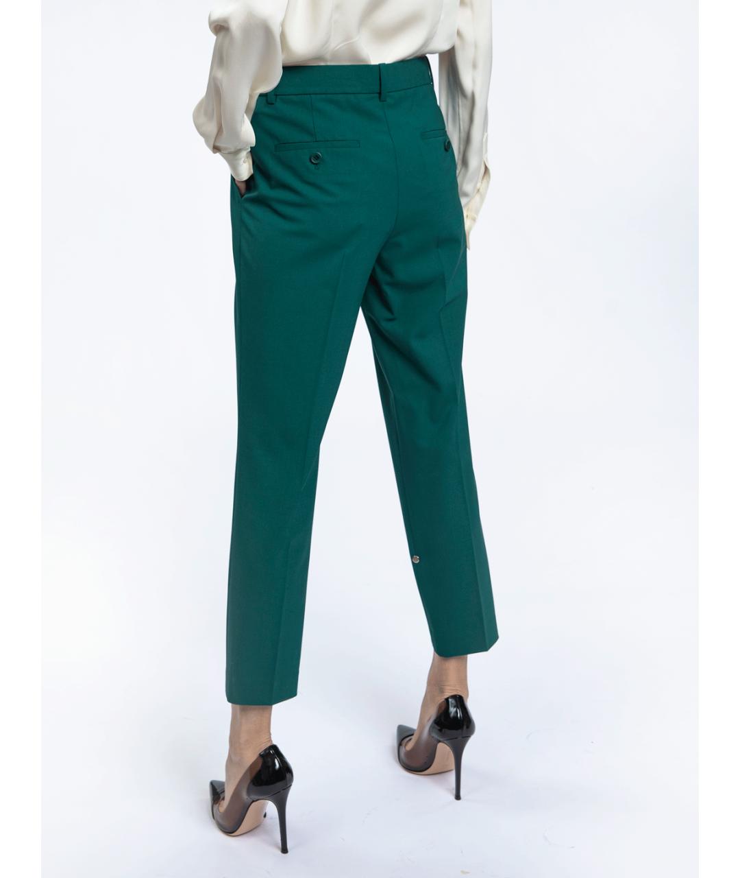 THEORY Зеленые прямые брюки, фото 2
