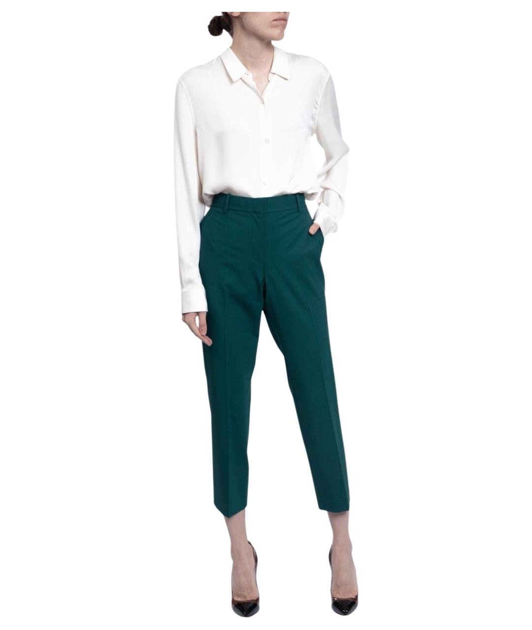 THEORY Зеленые прямые брюки, фото 1
