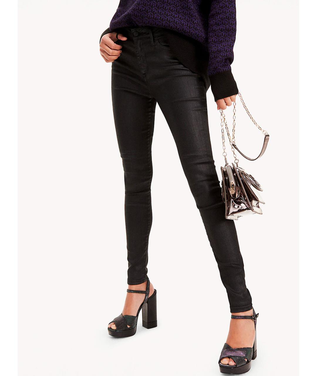 TOMMY HILFIGER Черные хлопковые джинсы слим, фото 3