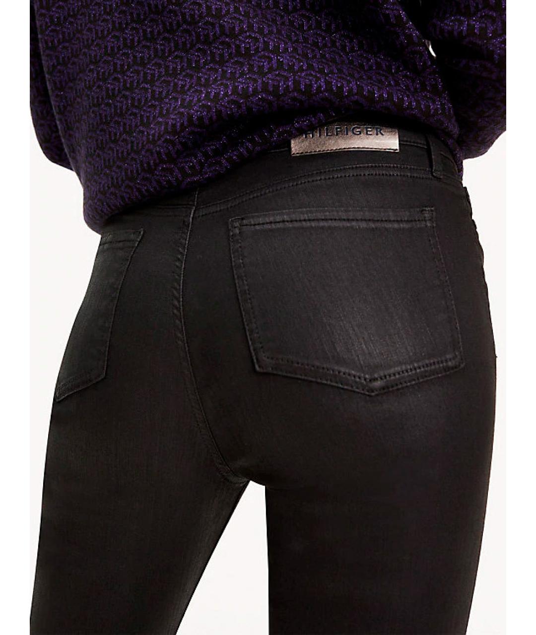 TOMMY HILFIGER Черные хлопковые джинсы слим, фото 4