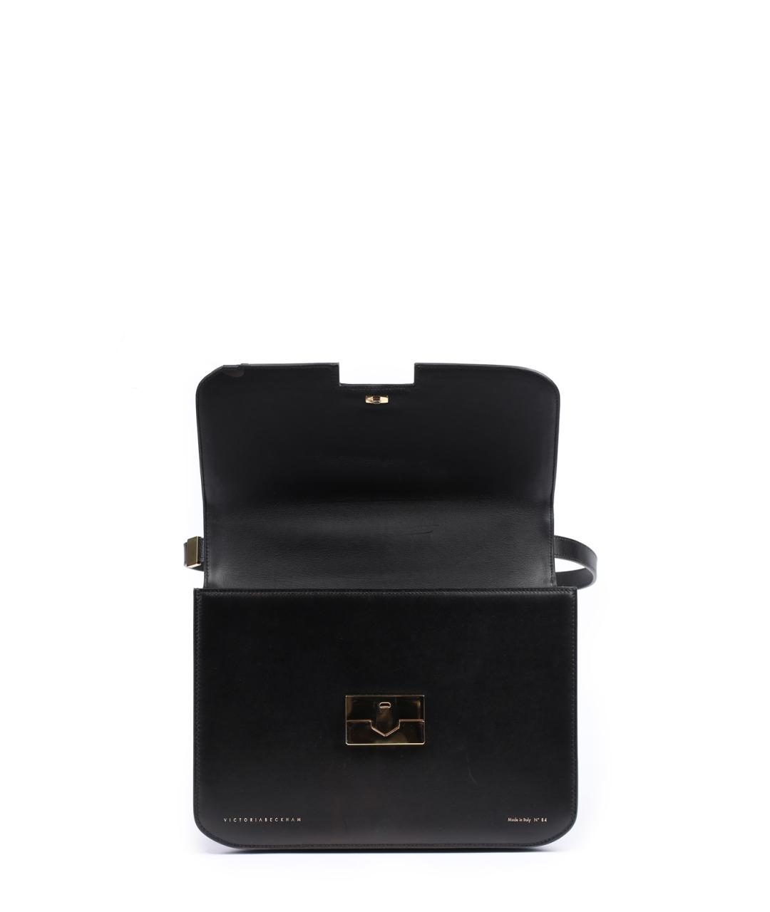 VICTORIA BECKHAM Черная кожаная сумка через плечо, фото 4