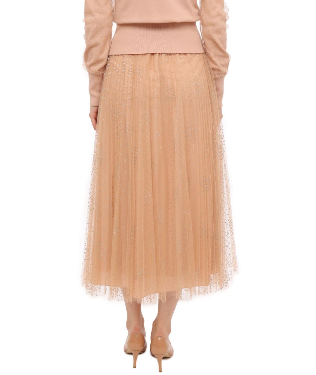 VALENTINO Бежевая юбка миди, фото 3