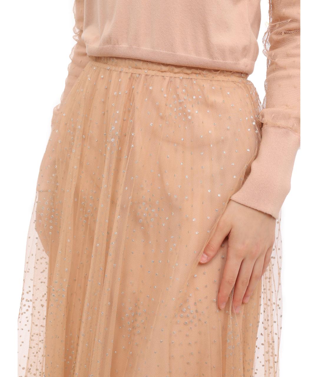 VALENTINO Бежевая юбка миди, фото 2