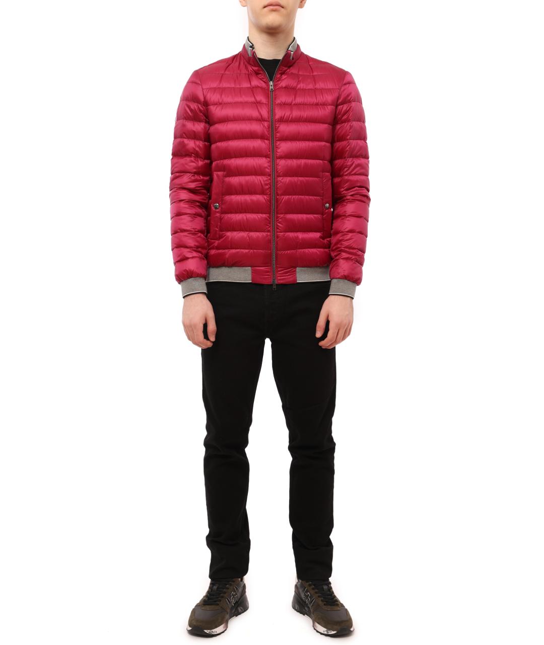 HERNO Красная полиамидовая куртка, фото 6