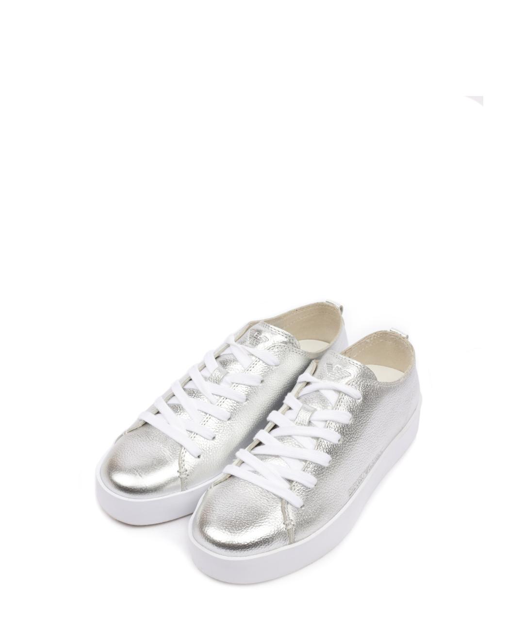 EMPORIO ARMANI Серебряные кеды, фото 4