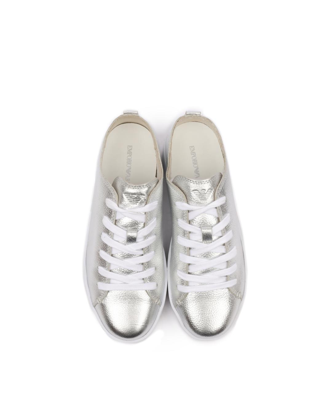 EMPORIO ARMANI Серебряные кеды, фото 2