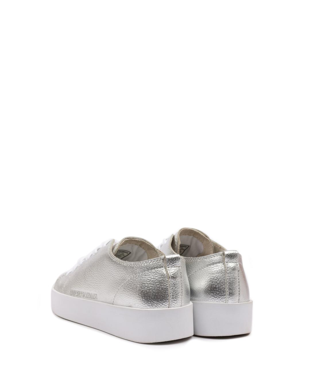 EMPORIO ARMANI Серебряные кеды, фото 3