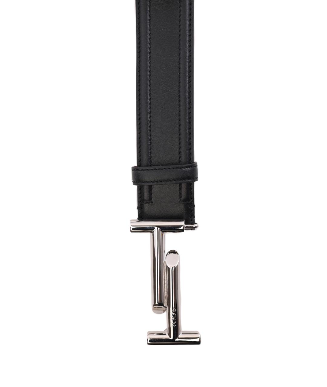 TOD'S Черный кожаный ремень, фото 2