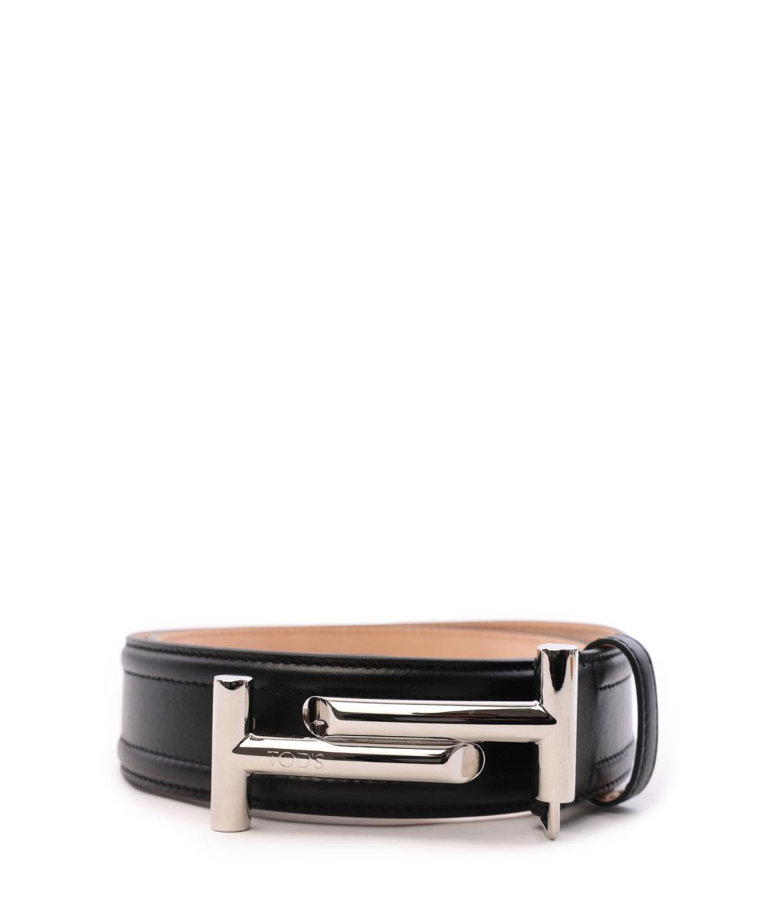TOD'S Черный кожаный ремень, фото 1