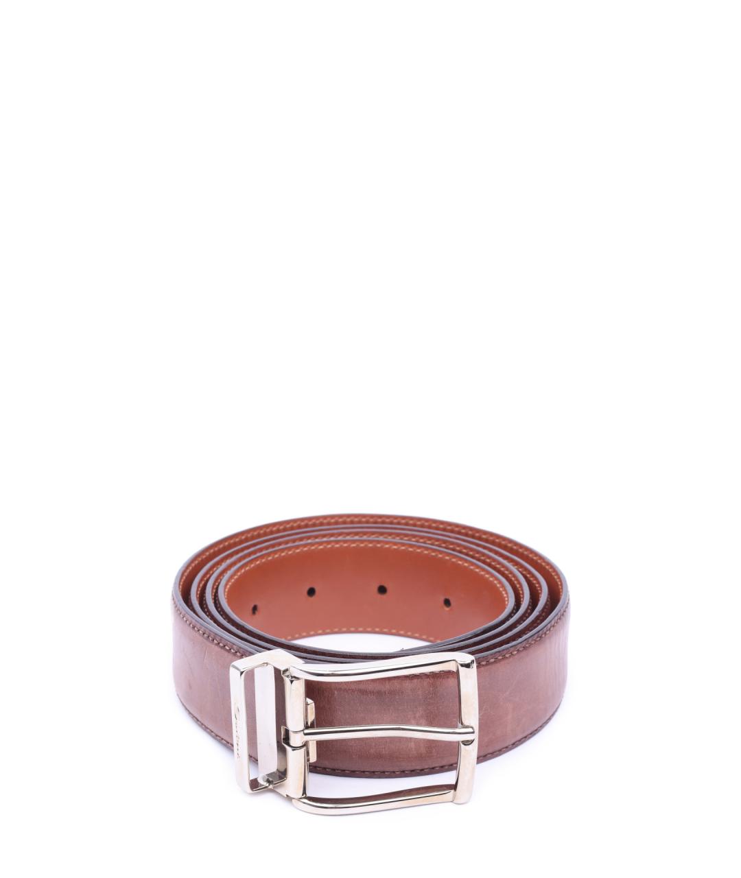 SANTONI Коричневый ремень, фото 1