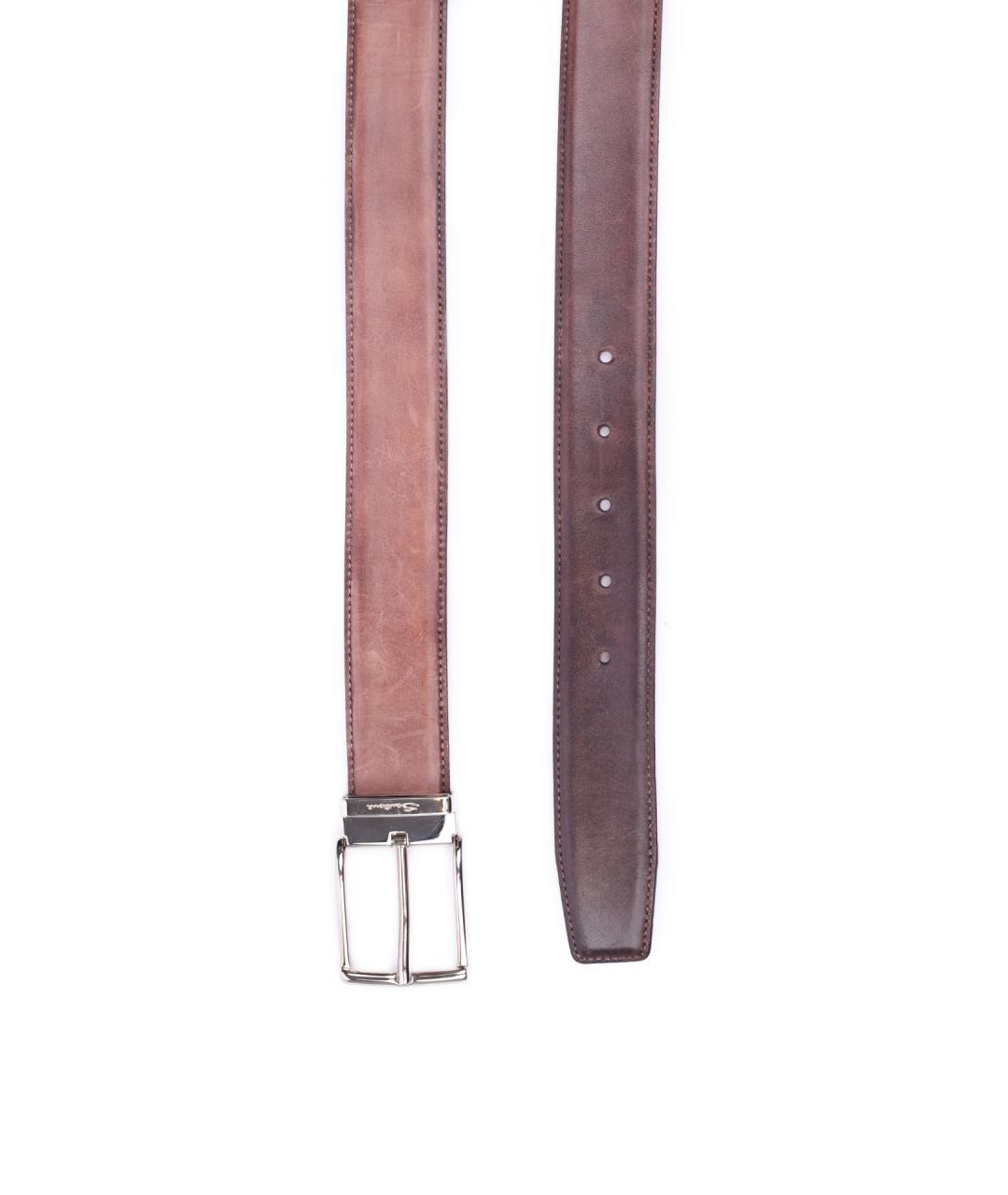 SANTONI Коричневый ремень, фото 3