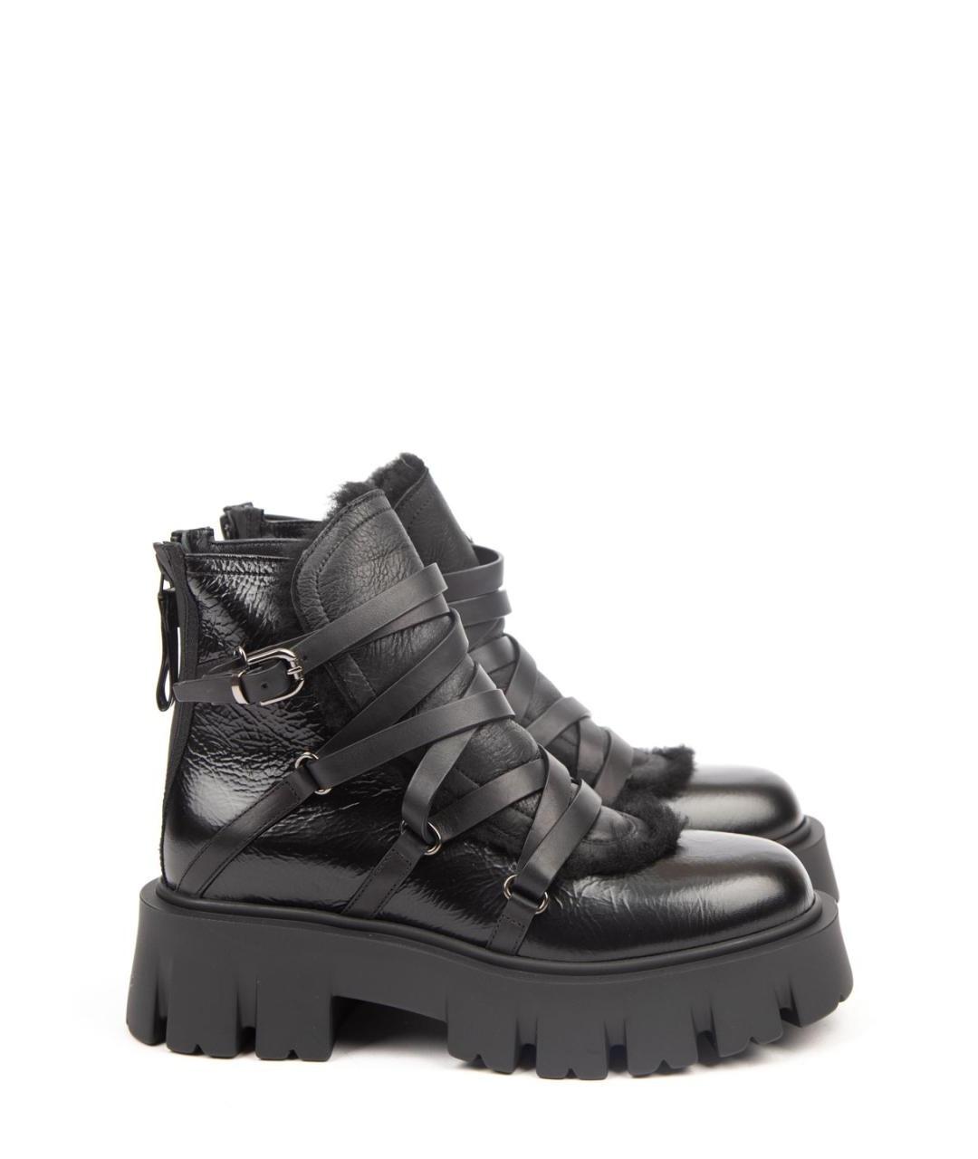 PREMIATA Черные кожаные ботинки, фото 1