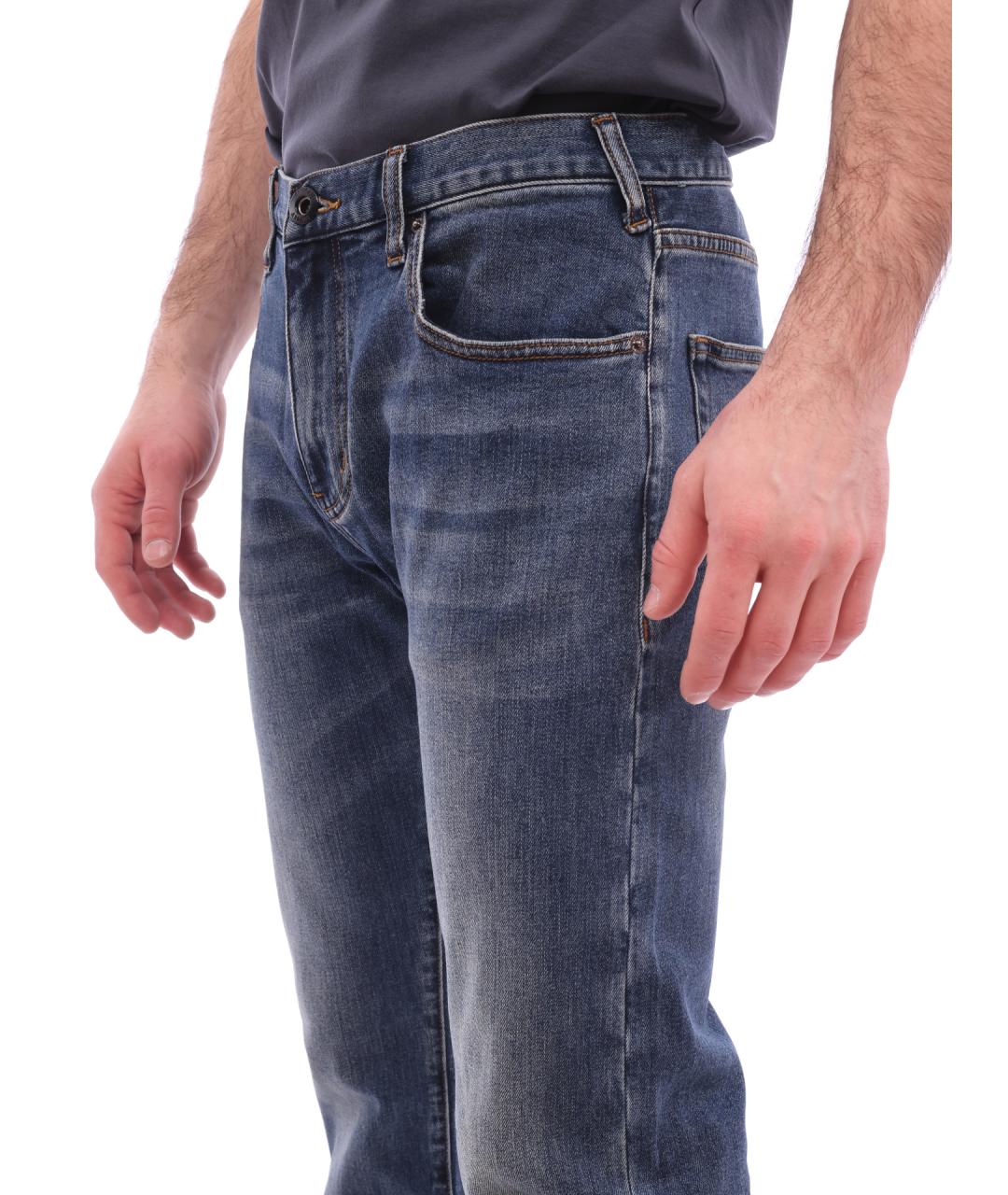 EMPORIO ARMANI Синие прямые джинсы, фото 3