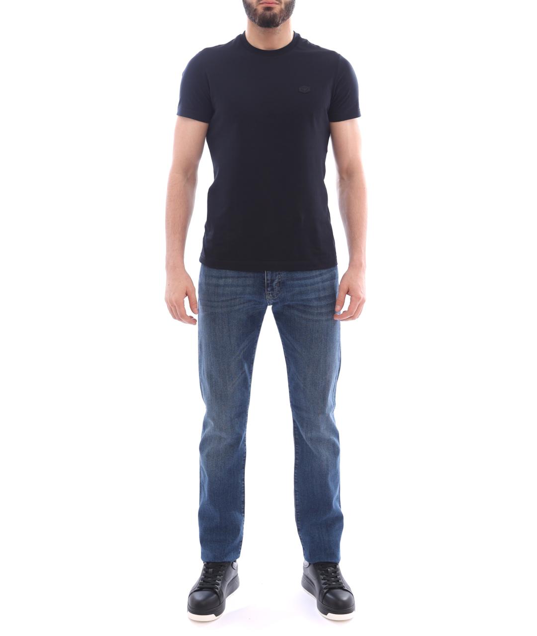 EMPORIO ARMANI Синие прямые джинсы, фото 6