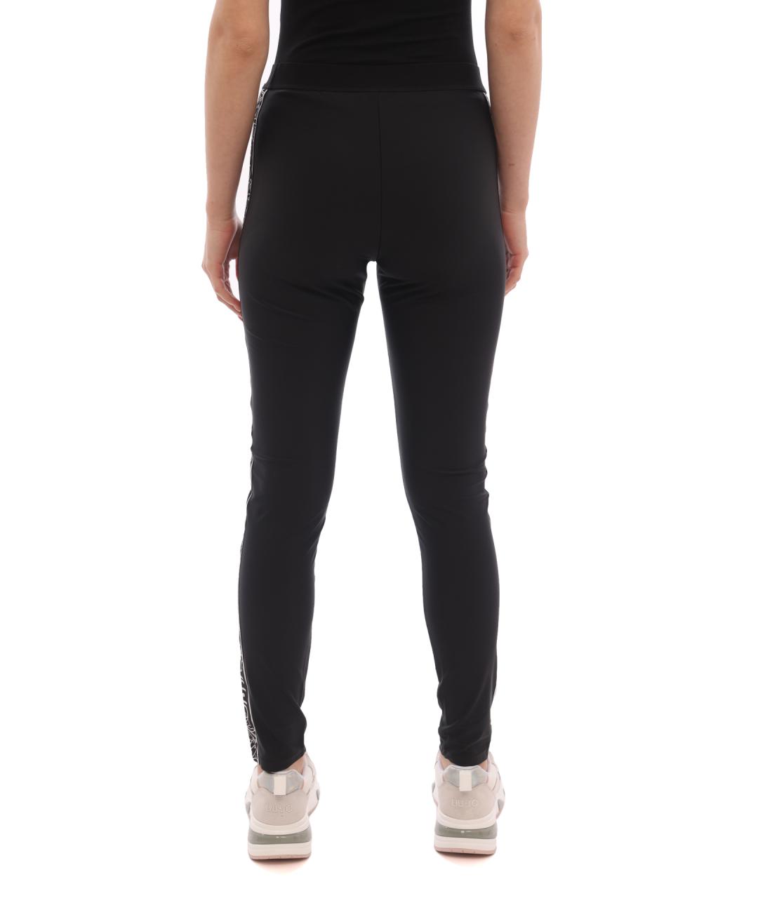 LIU JO Черные полиамидовые леггинсы и велосипедки, фото 4