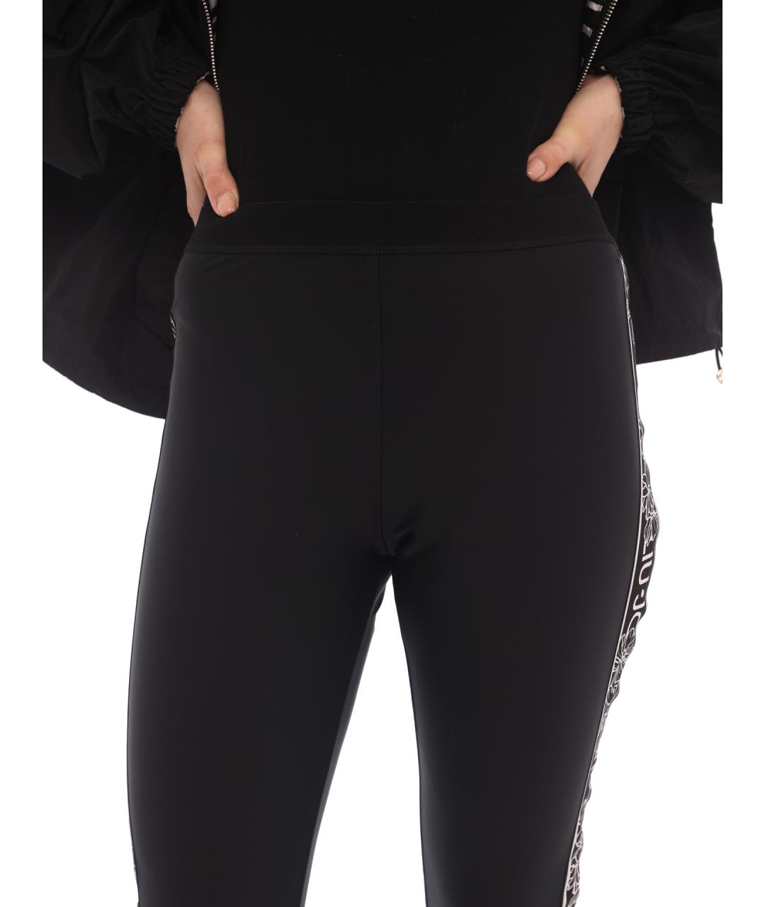 LIU JO Черные полиамидовые леггинсы и велосипедки, фото 3