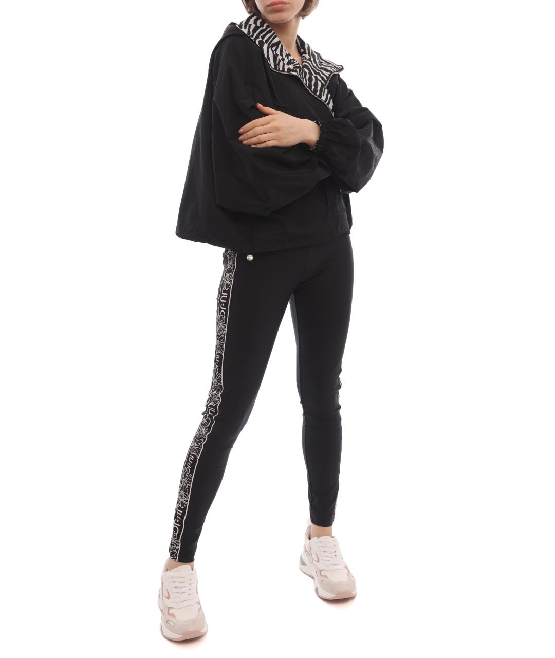 LIU JO Черные полиамидовые леггинсы и велосипедки, фото 1