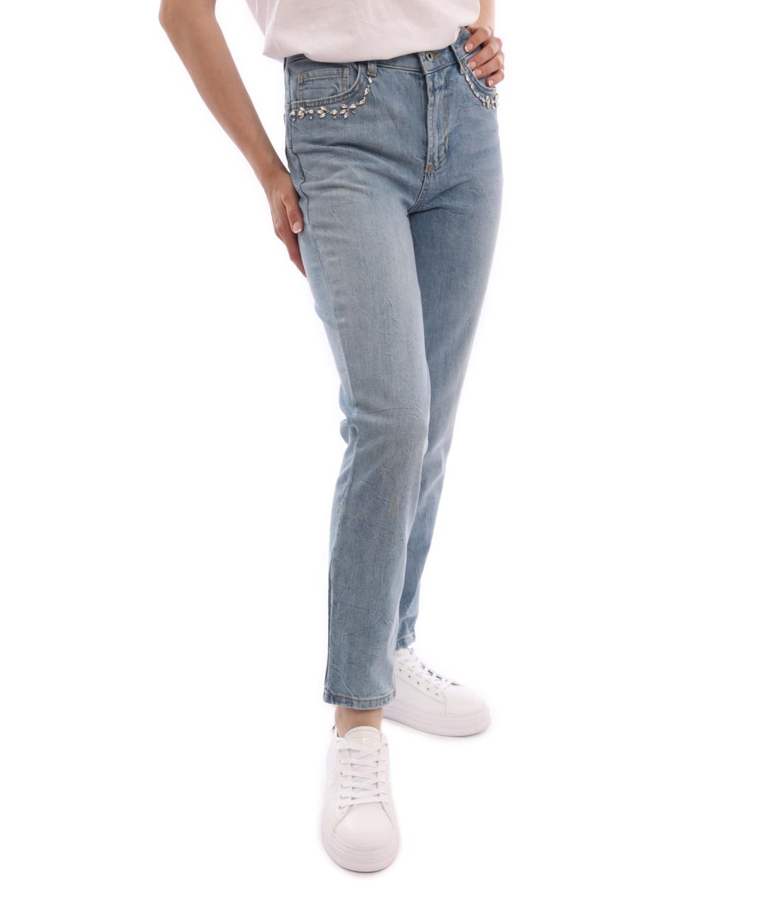 LIU JO Синие прямые джинсы, фото 4