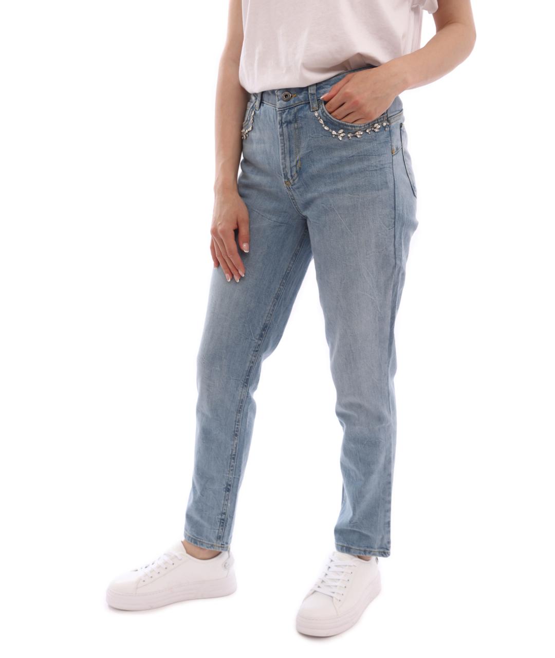 LIU JO Синие прямые джинсы, фото 3