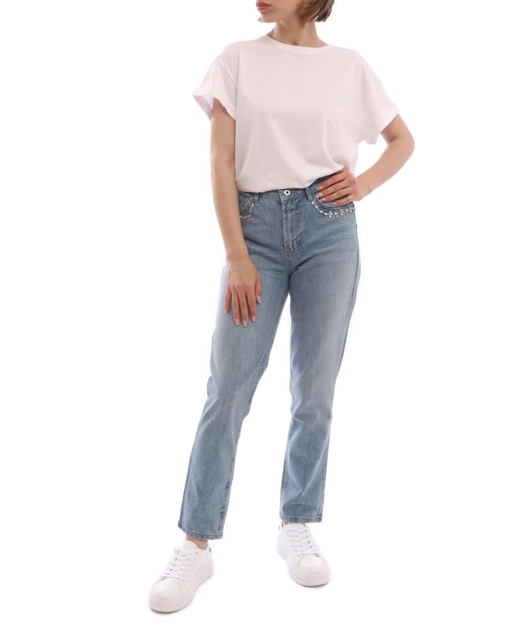 LIU JO Синие прямые джинсы, фото 2