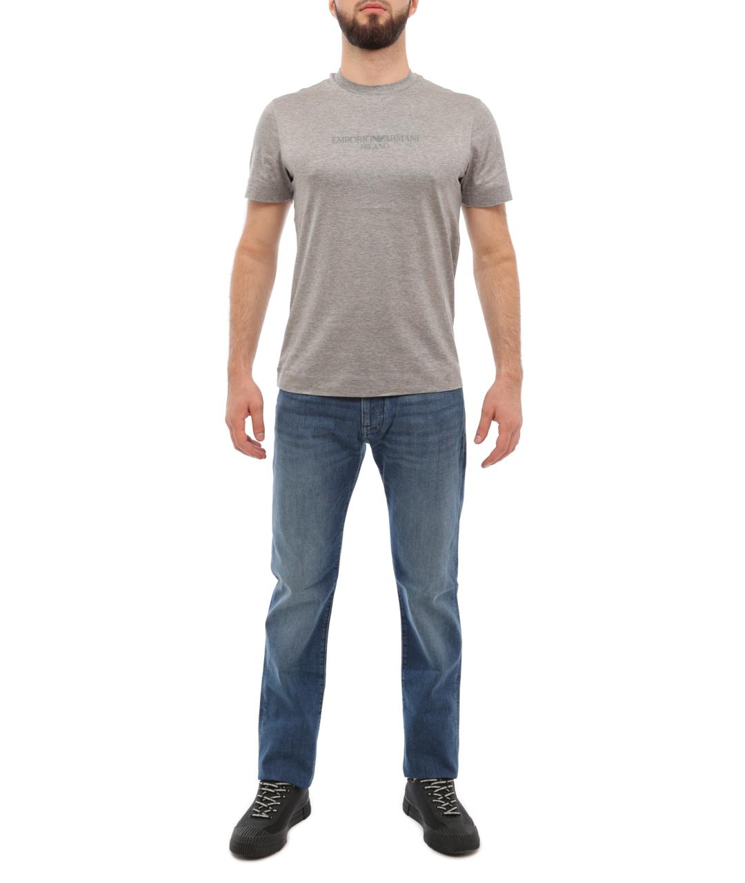 EMPORIO ARMANI Синие прямые джинсы, фото 5
