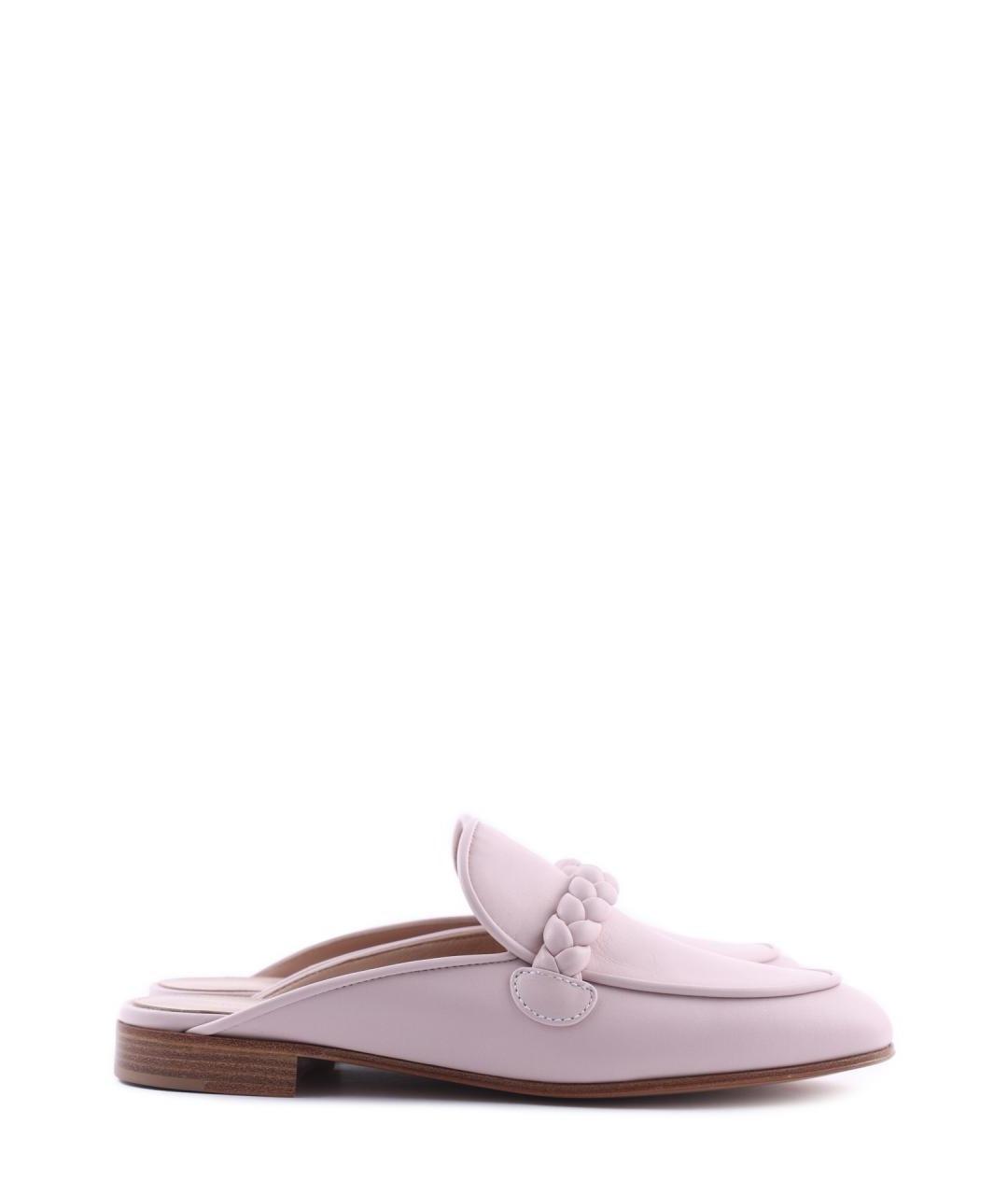 GIANVITO ROSSI Розовые кожаные мюли, фото 1