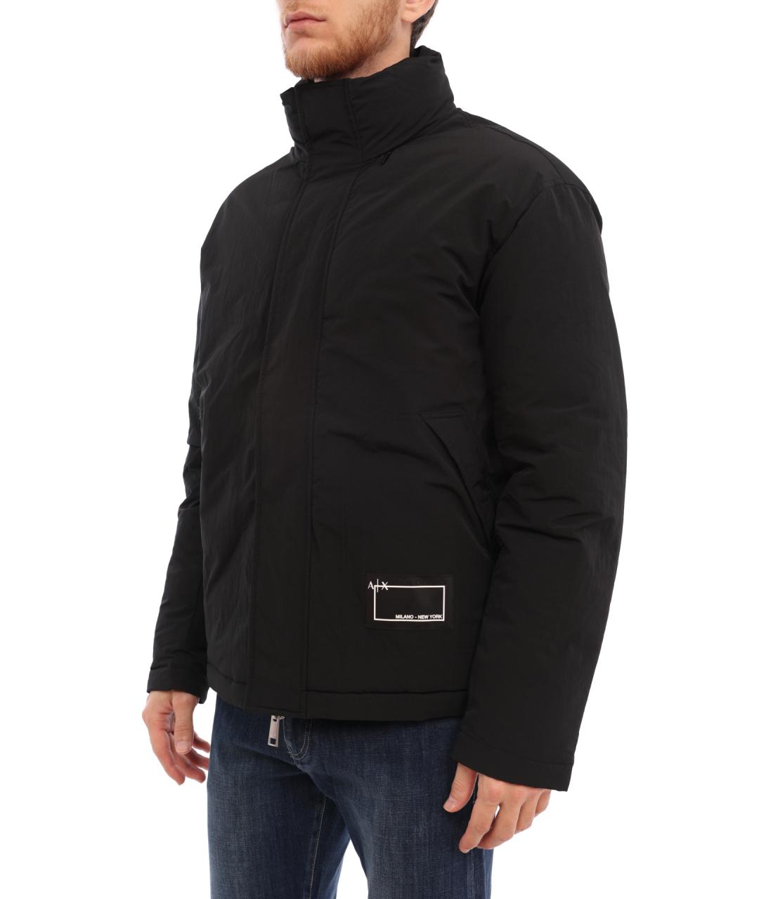 ARMANI EXCHANGE Черный полиэстеровый пуховик, фото 6