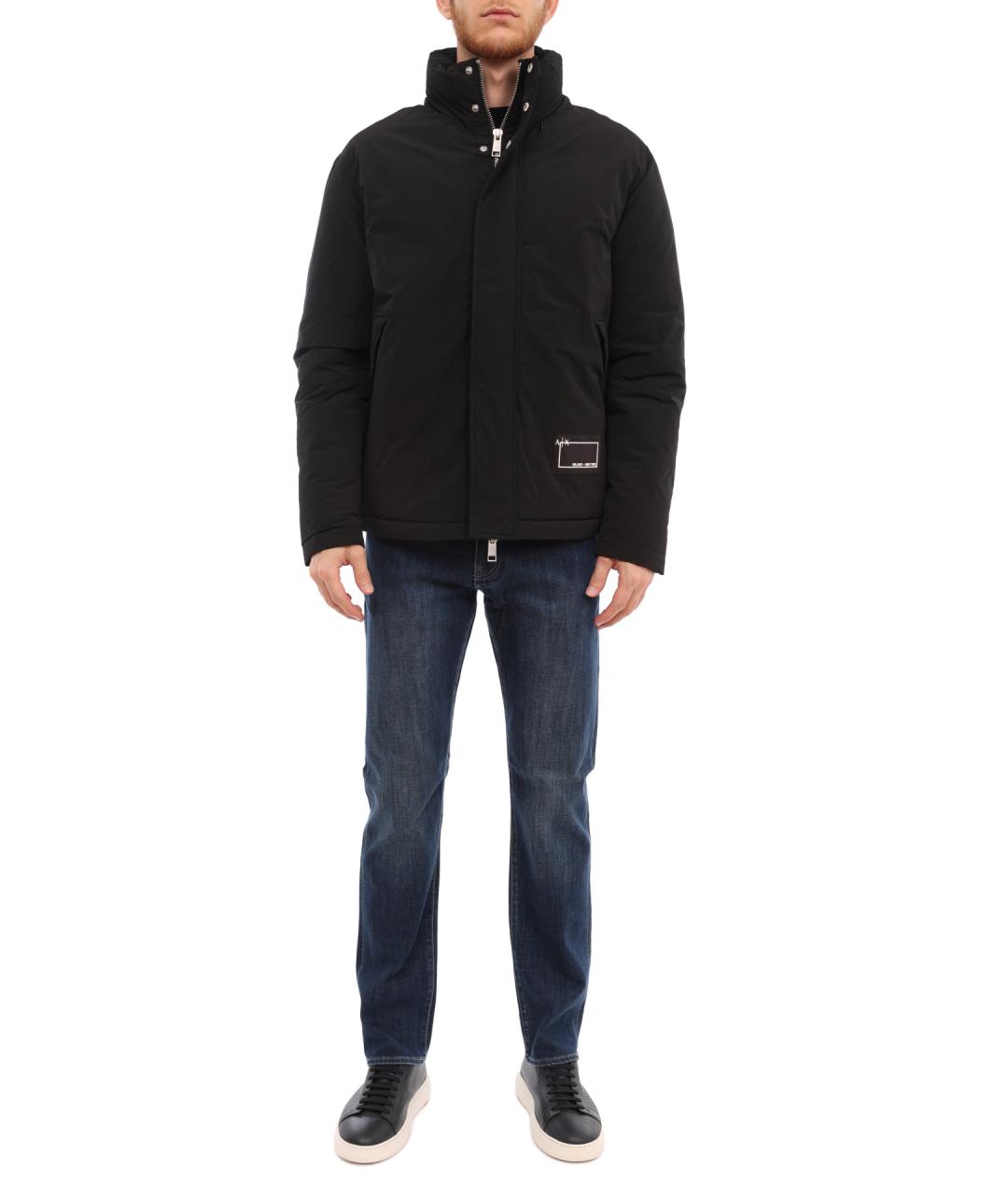ARMANI EXCHANGE Черный полиэстеровый пуховик, фото 2