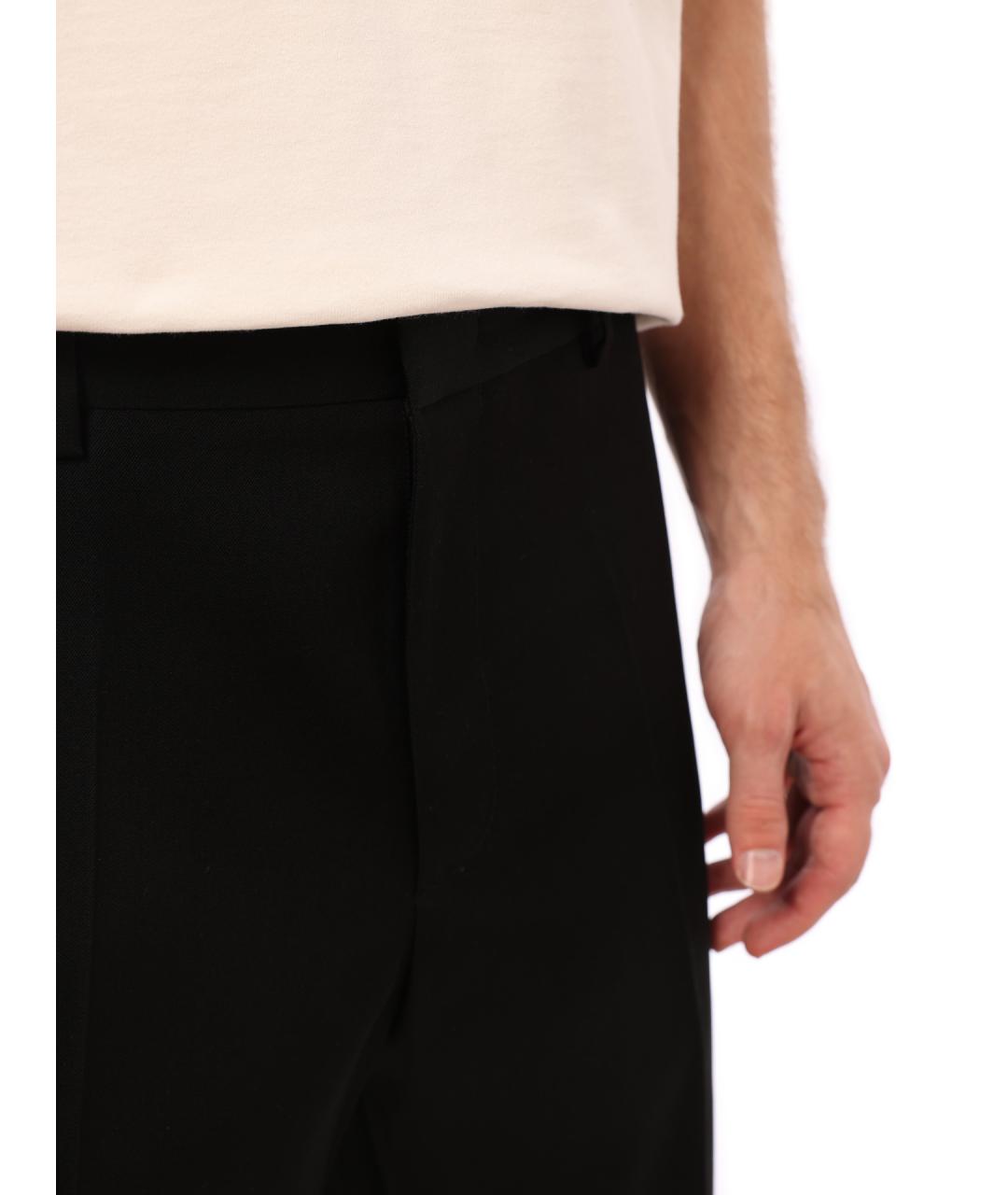 JIL SANDER Черные хлопковые повседневные брюки, фото 2