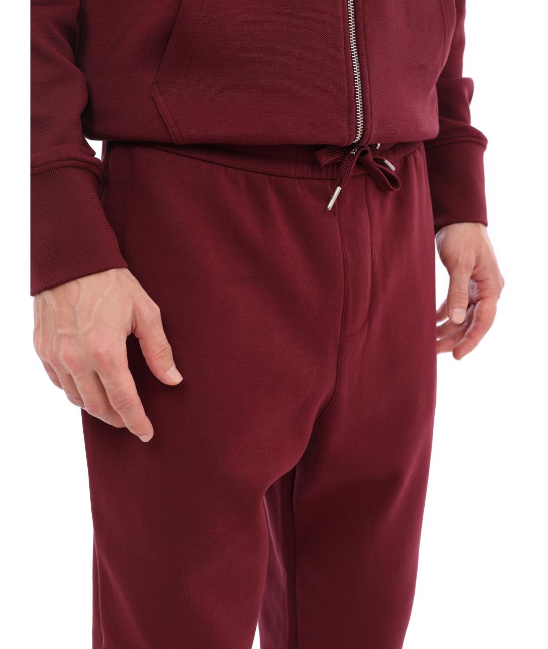 ARMANI EXCHANGE Бордовые хлопковые повседневные брюки, фото 5