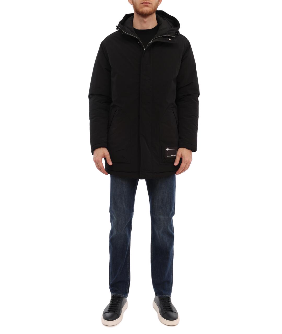 ARMANI EXCHANGE Черный полиэстеровый пуховик, фото 2