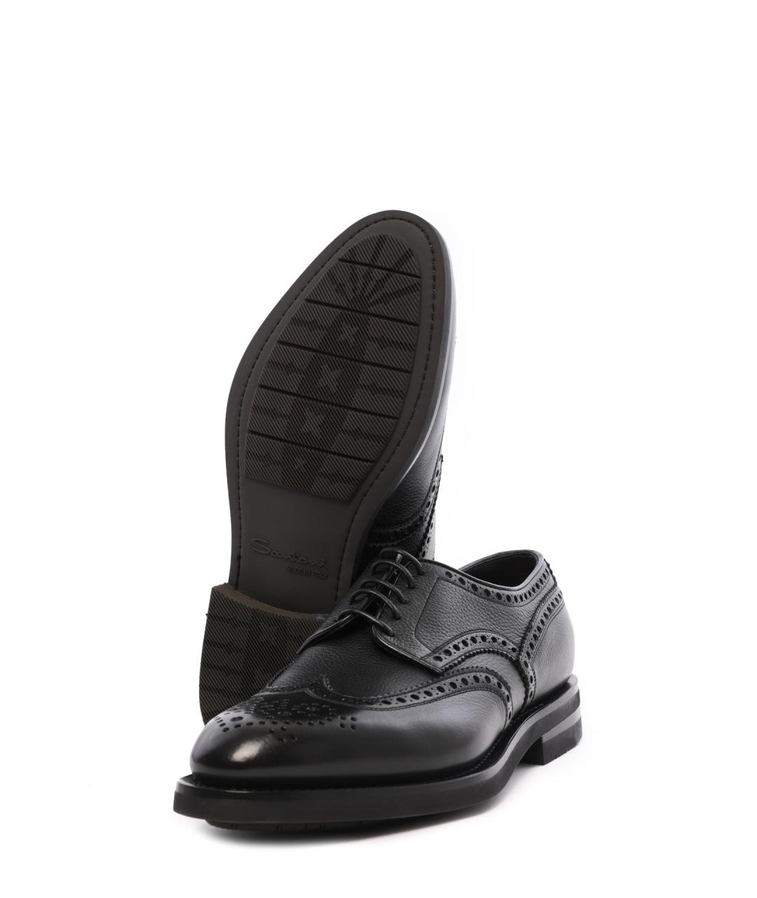 SANTONI Кожаные низкие ботинки, фото 5