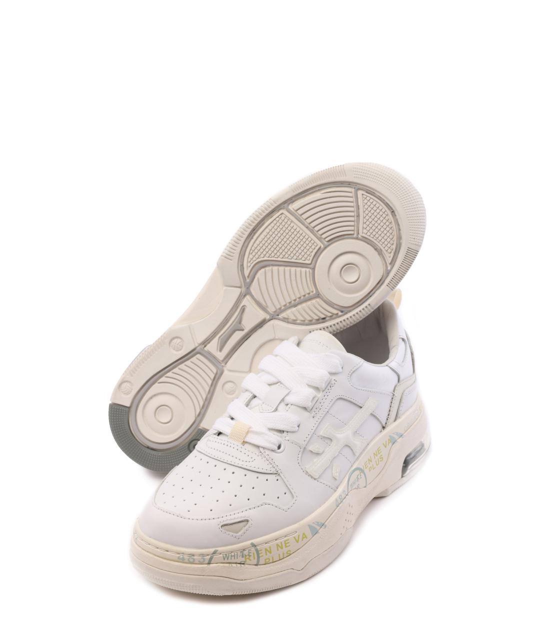 PREMIATA Белые кожаные кроссовки, фото 4