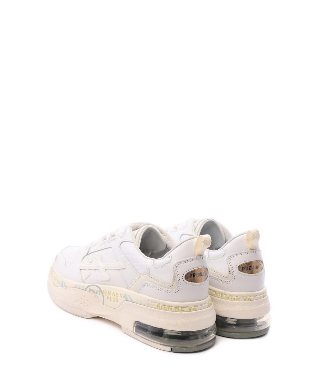 PREMIATA Белые кожаные кроссовки, фото 3