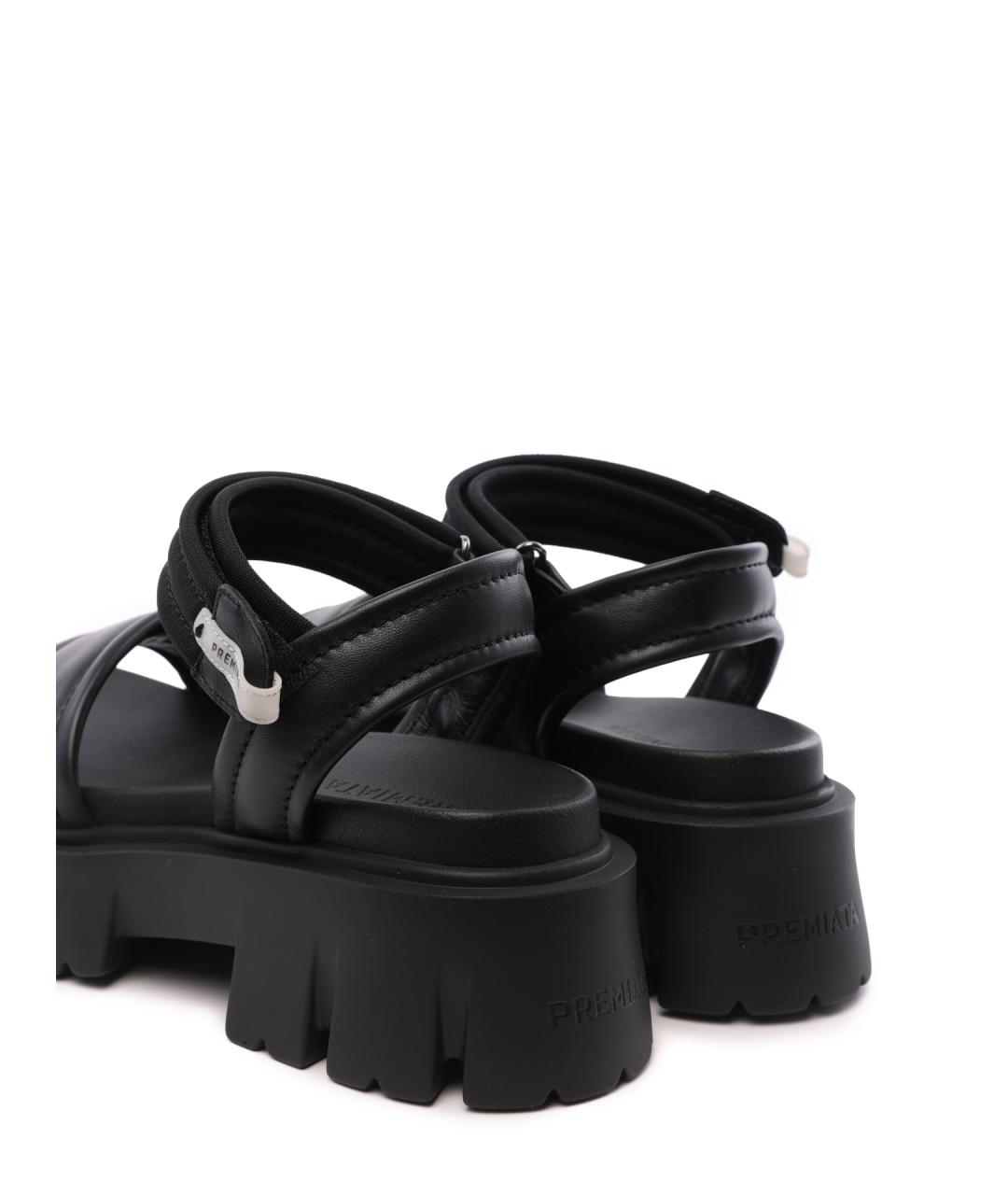 PREMIATA Черные кожаные босоножки, фото 6