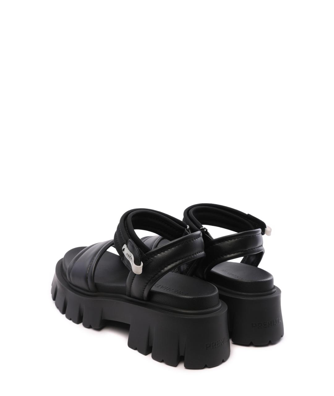 PREMIATA Черные кожаные босоножки, фото 3